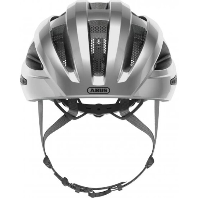 ABUS Lichtgewicht fietshelm met uitstekende ventilatie en insectenbescherming - maat L (58-62 cm) - zilver