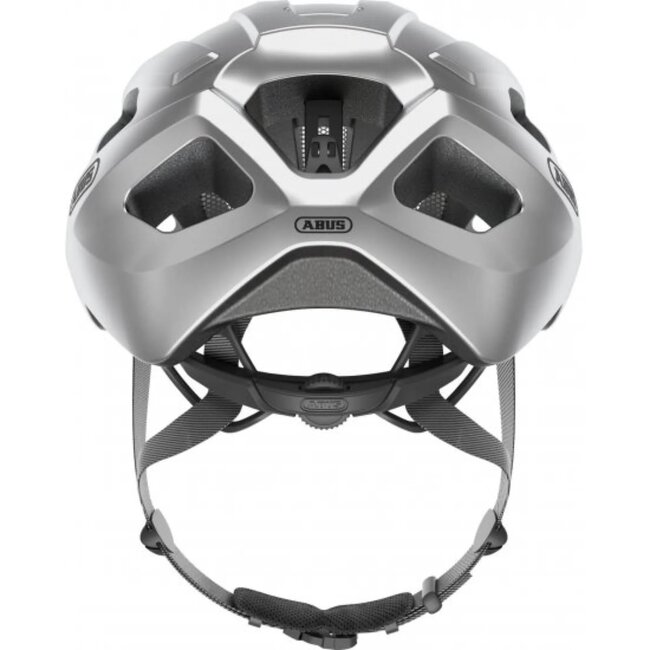 ABUS Lichtgewicht fietshelm met uitstekende ventilatie en insectenbescherming - maat L (58-62 cm) - zilver