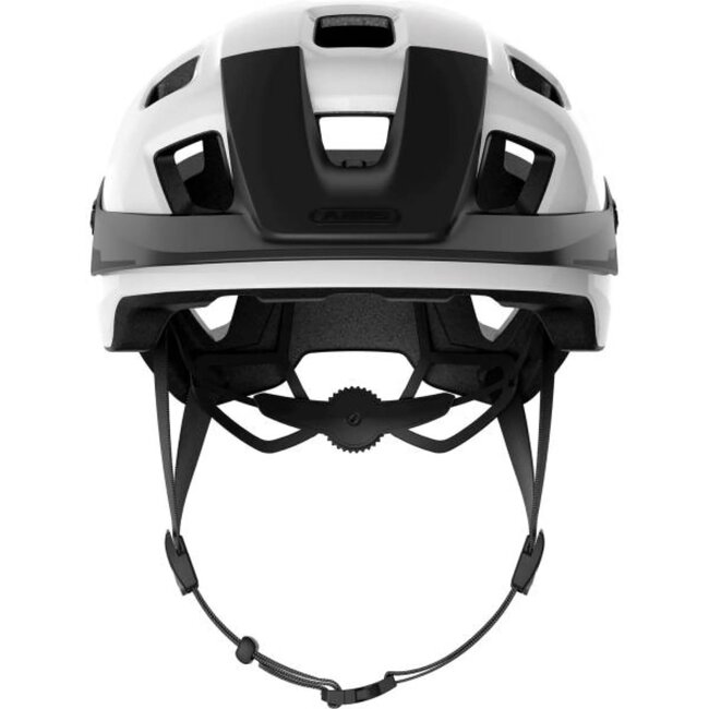ABUS Mountainbikehelm - L (58-62 cm) - Wit - Uitstekende ventilatie - Verstelbaar vizier