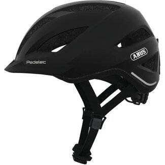 ABUS Pedelec fietshelm - LED achterlicht - Ingebouwde regenkap - Zwart - Maat L (57-61 cm)