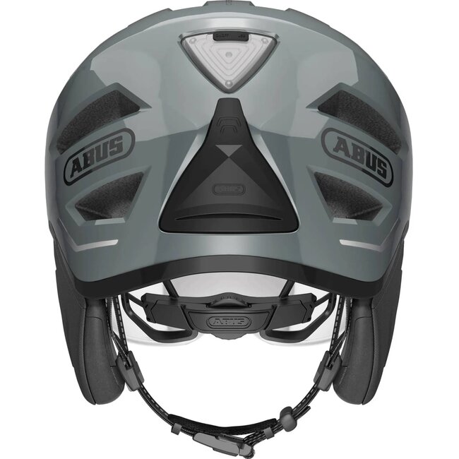 ABUS Pedelec fietshelm - Grijs - LED verlichting - Regenhoes - L (56-62 cm)