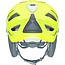 ABUS Fietshelm met LED-licht en vizier - Geel - Maat L (56-62 cm)