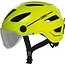 ABUS Pedelec helm - Geel - Vizier & oorkappen - Magnetische sluiting - Maat M (52-57)