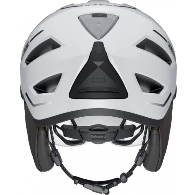 ABUS Pedelec helm - wit - met vizier en LED - maat M - ponytail-compatibel