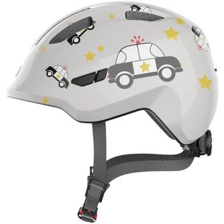 ABUS Kinderfietshelm - Grijs - Maat 50-55 cm - Veiligheid & Comfort - Uitneembare Vulling - Vlechtcompatibel