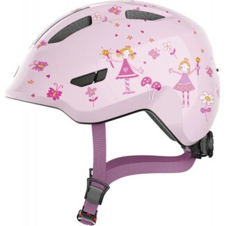 ABUS Kinderhelm - Veiligheid en Comfort - Roze - Maat M (50-55 cm) - Uitstekende Ventilatie - Geïntegreerd Vliegennet