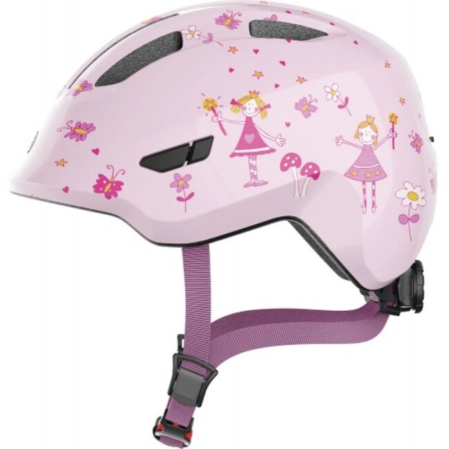 ABUS Kinderhelm - Veiligheid en Comfort - Roze - Maat M (50-55 cm) - Uitstekende Ventilatie - Geïntegreerd Vliegennet