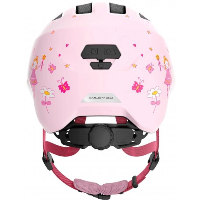 ABUS Kinderhelm - Veiligheid en Comfort - Roze - Maat M (50-55 cm) - Uitstekende Ventilatie - Geïntegreerd Vliegennet