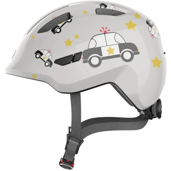ABUS Kinderhelm - Grijs - Verstelbaar - 45-50 cm - In-Mold - Vliegennet - Reflectoren
