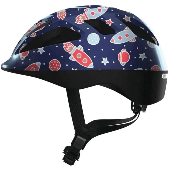 ABUS Kinderhelm met reflectoren - vliegennet - verstelbaar - blauw - maat M (50-55 cm)