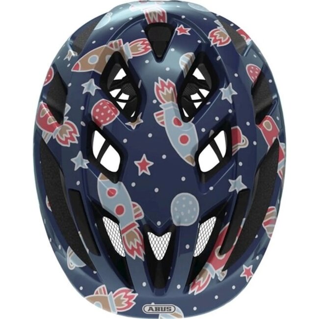 ABUS Kinderhelm met reflectoren - vliegennet - verstelbaar - blauw - maat M (50-55 cm)