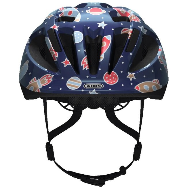 ABUS Kinderhelm met reflectoren - vliegennet - verstelbaar - blauw - maat M (50-55 cm)