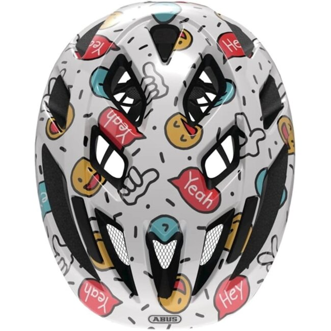 ABUS Kinderhelm met reflectoren en vliegennet - wit - maat S (50-55 cm)