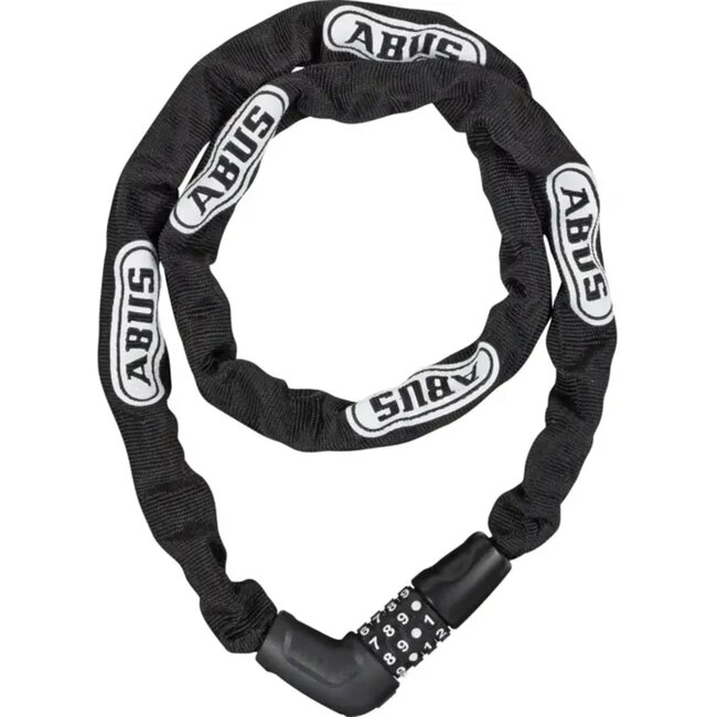 ABUS Kettingslot met cijfercode - 5 mm staal - Beschermhoes - Zwart - 110 cm