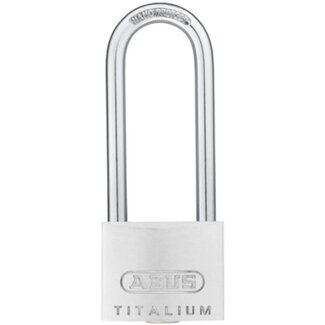 ABUS Titalium hangslot - lichtgewicht - sterke aluminium legering - matte zilveren look - 50 mm