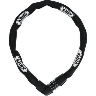 ABUS Kettingslot met cijfercode - 75 cm - Zwart - Gehard staal - Textielhoes - Individuele code