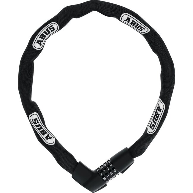 ABUS Kettingslot met cijfercode - 75 cm - Zwart - Gehard staal - Textielhoes - Individuele code