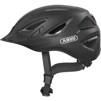 ABUS Urban fietshelm - lichtgewicht - reflectoren - LED achterlicht - maat L - zwart