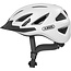ABUS Fietshelm met LED-licht - In-mold design - Reflectoren - Insectengaas - Geschikt voor paardenstaart - L (58-62 cm) - Wit