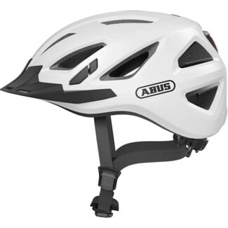 ABUS Fietshelm met LED-licht - Veiligheid en comfort - Maat M (52-58 cm) - Wit