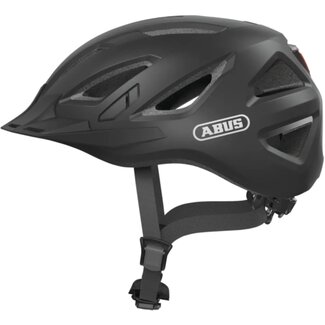 ABUS Fietshelm met LED-licht en reflectoren - Maat M (52-58 cm) - Zwart - Veilig en comfortabel ontwerp