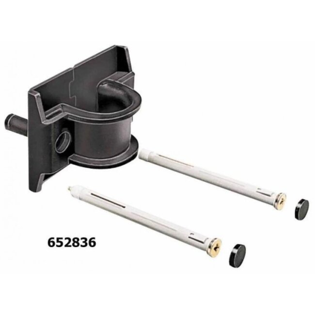 ABUS Zwart vloer- en muuranker - gehard staal - 110x80 mm - impactbestendig