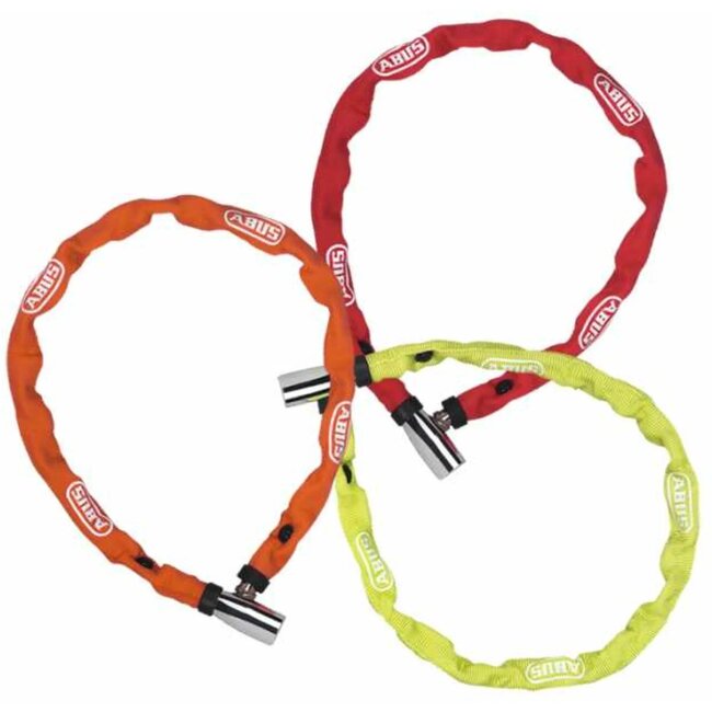 ABUS Kettingslot met textielhoes - 4 mm staal - Assorti kleuren - 110 cm - Basisbeveiliging