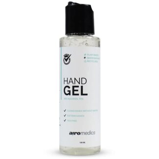 Airolube Desinfecterende handgel - 70% bio-alcohol - Hydraterend - 100ml - Milieuvriendelijk Airolube Desinfecterende handgel - 70% bio-alcohol - Hydraterend - 100ml - Milieuvriendelijk
