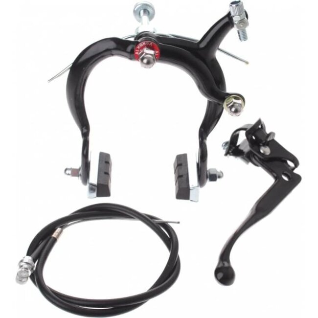 Alhonga Sidepull remset achter - zwart - betrouwbare prestaties - hangverpakking