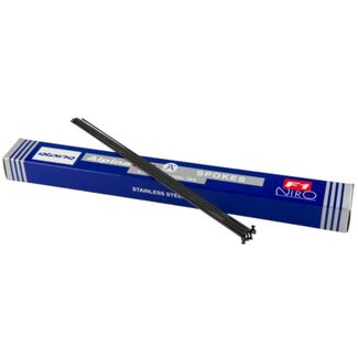 Alpina RVS fietsspaken - zwart - 13G dikte - 242 mm lengte - set van 144 stuks