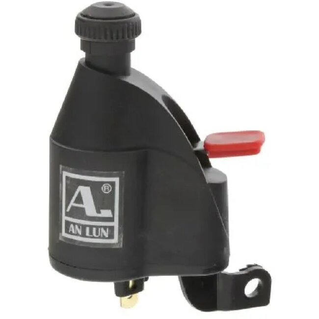 Anlun Linksmontage dynamo - 6V/3W - Overvoltage bescherming - Dubbele verbinding - Zwart kunststof