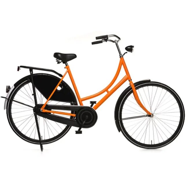 Avalon Omafiets 57 cm - Oranje - Remnaaf - Comfortabel en Duurzaam - Made in Holland