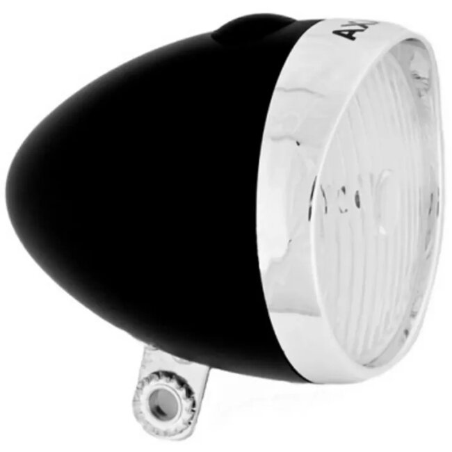 AXA Retro LED fietskoplamp - zwart - 4 lux - 50 uur batterijduur