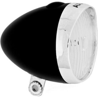 AXA Klassieke LED fietskoplamp - Retro design - Batterij - Zwart - Inclusief batterijen