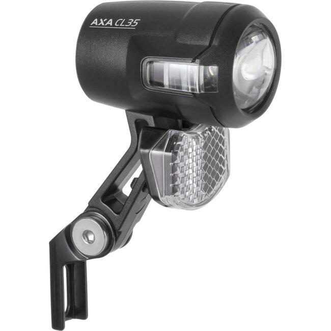 AXA Compactline koplamp - 35 lux - Naafdynamo - Automatische lichtsensor - Zwart