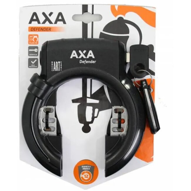 AXA Ringslot met spatbordbevestiging - Kinderbeveiliging - Ergonomische knop - Zwart - Beveiligingsniveau 12