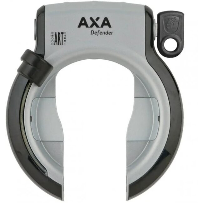 AXA Ringslot met spatbordbevestiging - Zilver/Zwart - ART 2 - Kinderbeveiliging - Ergonomische knop
