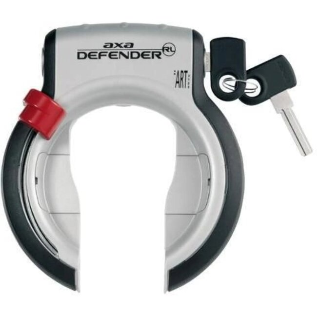 AXA Ringslot met spatbordbevestiging - zilver/zwart - beveiligingsniveau 12