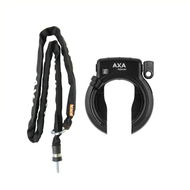 AXA Fietsslotset - Frameslot en insteekketting - 140 cm - Zwart - Hoge beveiliging