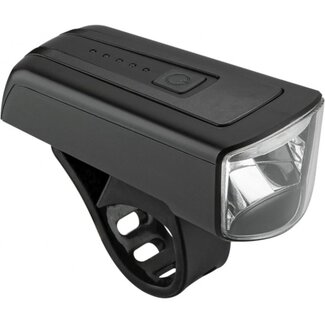 AXA Fietsverlichting - 100 lux - USB-oplaadbaar - Zwart - 4 lichtstanden