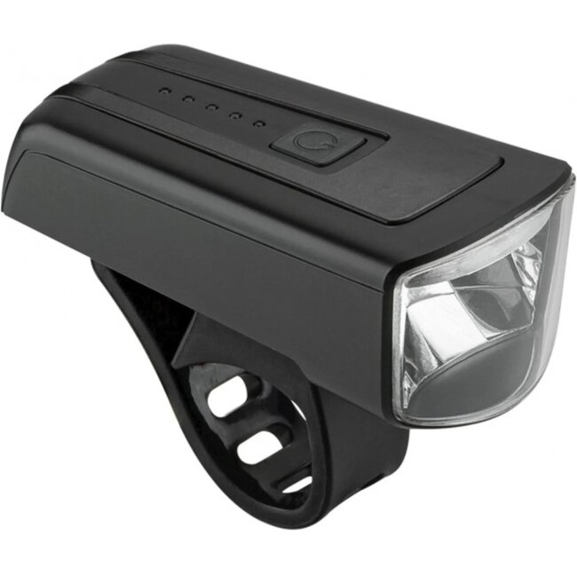 AXA Fietsverlichting - 100 lux - USB-oplaadbaar - Zwart - 4 lichtstanden