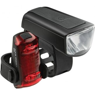 AXA Verlichtingsset - 30 Lux - USB oplaadbaar - Voor- en achterlicht - Lange batterijduur