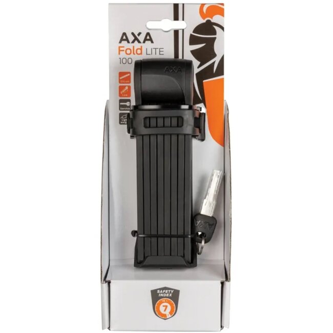 AXA Vouwslot - 100 cm - Veiligheidsniveau 9 - Zacht omhulsel - Inclusief montagehouder