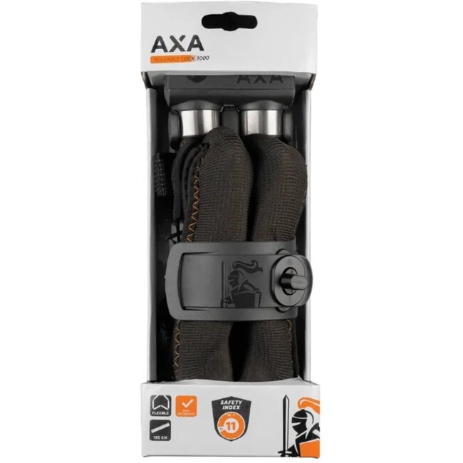 AXA Vouwslot - Veiligheid ART 2 - 105 cm - Zwart - Neopreen Coating