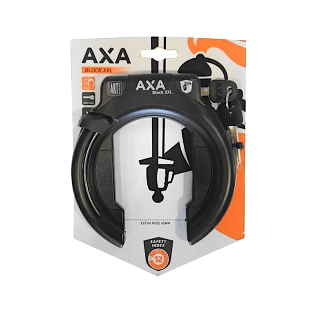 AXA Ringslot met extra brede opening en kinderbeveiliging - zwart - gehard staal - ART** goedgekeurd