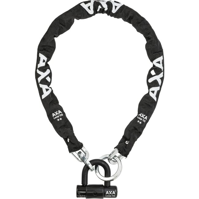 AXA Kettingslot 110 cm - ART 2 sterren - Gehard staal - Anti-boorplaat - Polyester hoes