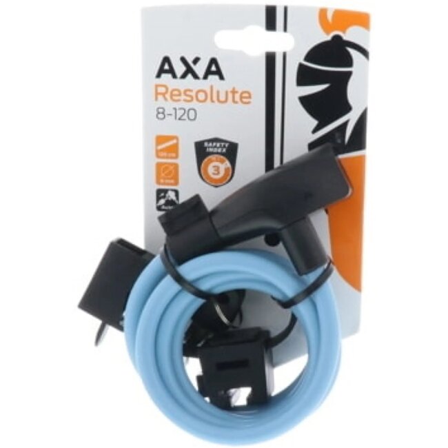 AXA Kabelslot - Automatische Vergrendeling - 120 cm - Blauw - Voor Kinderfietsen