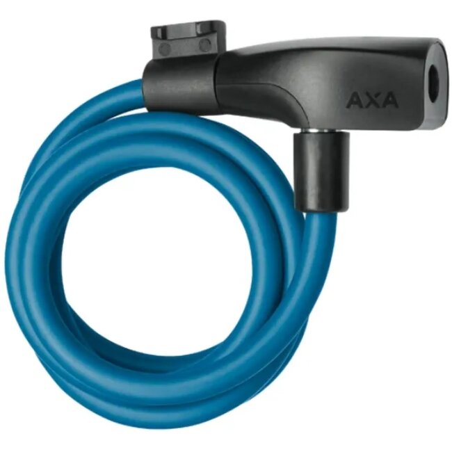 AXA Kabelslot voor kinderfietsen - 8 mm dikte - 120 cm lengte - Petrol blauw - Automatische vergrendeling
