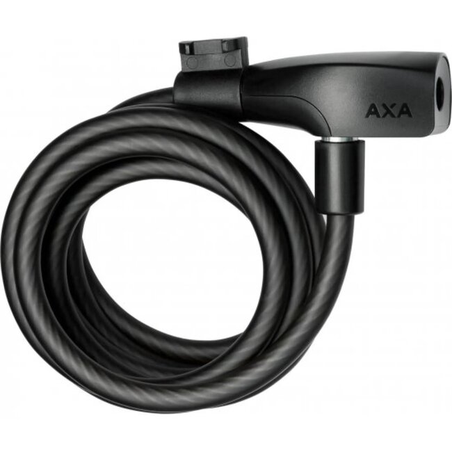 AXA Kabelslot - 180 cm - Ø 8 mm - Mat zwart - Automatische vergrendeling