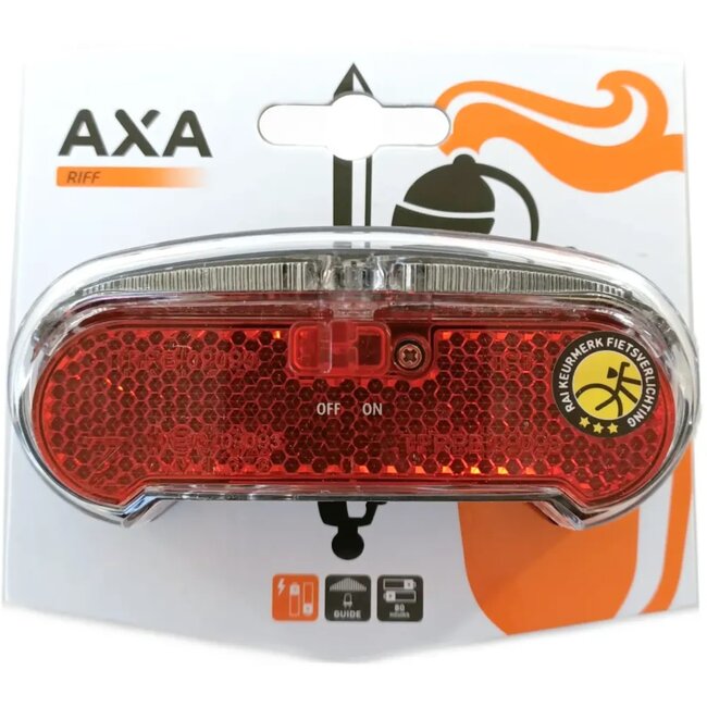 AXA Achterlicht met LED en lichtgeleiding - 50-80mm - Batterijgevoed - Water- en schokbestendig